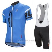 2016 Fahrradbekleidung Nalini Blau Trikot Kurzarm und Tragerhose