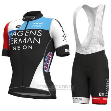 2018 Fahrradbekleidung Axeon PRS Shwarz Rot Trikot Kurzarm und Tragerhose