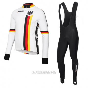 2018 Fahrradbekleidung Belgien Wei Trikot Langarm und Tragerhose