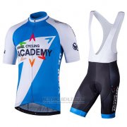 2018 Fahrradbekleidung Israel Cycling Academy Wei und Blau Trikot Kurzarm und Tragerhose