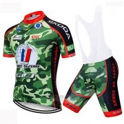 2019 Fahrradbekleidung Armee De Terre Tarnung Trikot Kurzarm und Tragerhose