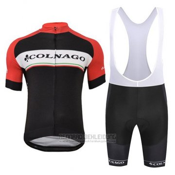 2019 Fahrradbekleidung Colnago Wei Shwarz Rot Trikot Kurzarm und Tragerhose