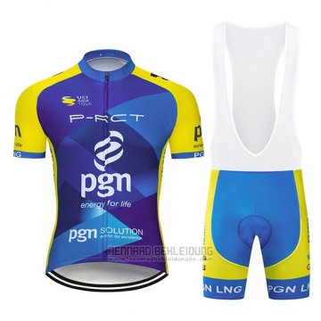 2019 Fahrradbekleidung Pgn Blau Hell Gelb Trikot Kurzarm und Overall
