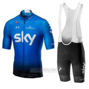 2019 Fahrradbekleidung Sky Blau Trikot Kurzarm und Overall