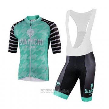 2020 Fahrradbekleidung Bianchi Blau Shwarz Trikot Kurzarm und Tragerhose