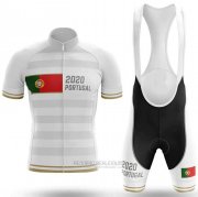 2020 Fahrradbekleidung Champion Portugal Wei Trikot Kurzarm und Tragerhose(1)