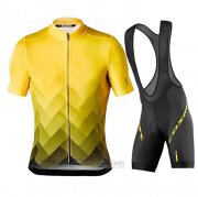 2020 Fahrradbekleidung Mavic Gelb Shwarz Trikot Kurzarm und Tragerhose