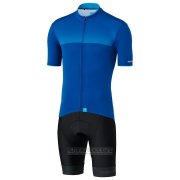 2020 Fahrradbekleidung Shimano Blau Trikot Kurzarm und Tragerhose