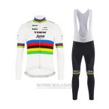 2020 Fahrradbekleidung UCI Weltmeister Trek Segafredo Trikot Langarm und Tragerhose