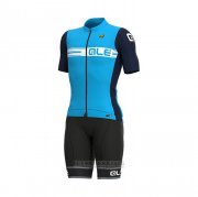 2021 Fahrradbekleidung ALE Blau Trikot Kurzarm und Tragerhose(6)