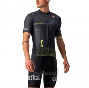 2021 Fahrradbekleidung Giro d'Italia Shwarz Trikot Kurzarm und Tragerhose