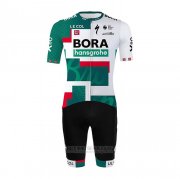 2022 Fahrradbekleidung Bora-hansgrone Grun Wei Trikot Kurzarm und Tragerhose