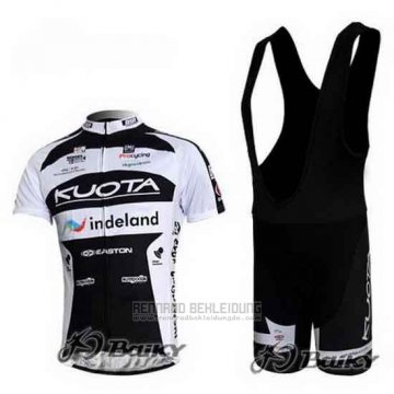 2010 Fahrradbekleidung Kuota Shwarz und Wei Trikot Kurzarm und Tragerhose