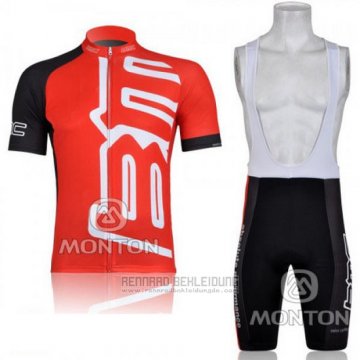 2011 Fahrradbekleidung BMC Rot Trikot Kurzarm und Tragerhose