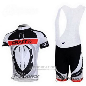 2011 Fahrradbekleidung Craft Wei und Grau Trikot Kurzarm und Tragerhose