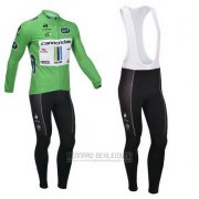 2013 Fahrradbekleidung Cannondale Lider Grun und Wei Trikot Langarm und Tragerhose