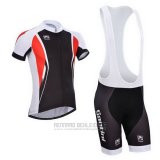 2014 Fahrradbekleidung Santini Shwarz Trikot Kurzarm und Tragerhose