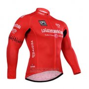 2015 Fahrradbekleidung Giro D'italien Rot Trikot Langarm und Tragerhose