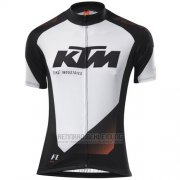 2015 Fahrradbekleidung Ktm Shwarz und Wei Trikot Kurzarm und Tragerhose