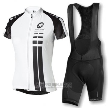 2016 Fahrradbekleidung Frau Assos Wei und Shwarz Trikot Kurzarm und Tragerhose