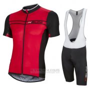 2016 Fahrradbekleidung Nalini Dunkel Rot Trikot Kurzarm und Tragerhose