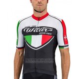 2016 Fahrradbekleidung Wieiev Shwarz und Wei Trikot Kurzarm und Tragerhose