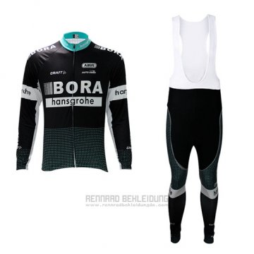 2017 Fahrradbekleidung Bora Shwarz Trikot Langarm und Tragerhose