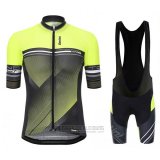 2017 Fahrradbekleidung Santini Tono Grun und Shwarz Trikot Kurzarm und Tragerhose