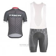 2017 Fahrradbekleidung Trek Shwarz Trikot Kurzarm und Tragerhose(1)