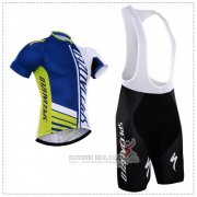 2018 Fahrradbekleidung Specialized Blau Grun Wei Trikot Kurzarm Tragerhose