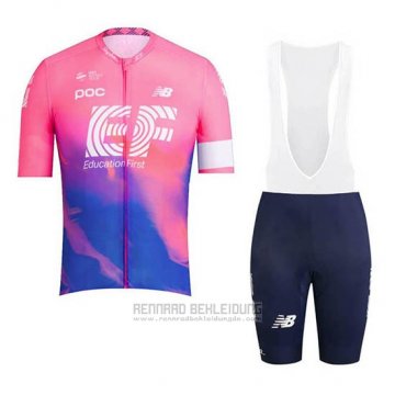 2019 Fahrradbekleidung EF Education First Rosa Trikot Kurzarm und Tragerhose