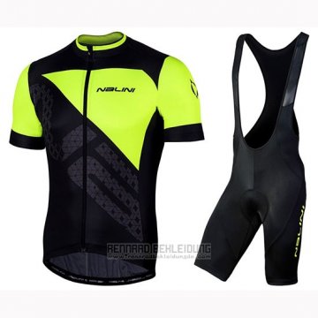 2019 Fahrradbekleidung Nalini Volata 2.0 Shwarz Gelb Trikot Kurzarm und Tragerhose