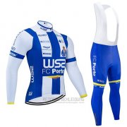 2020 Fahrradbekleidung W52 Fc Porto Wei Blau Trikot Langarm und Tragerhose