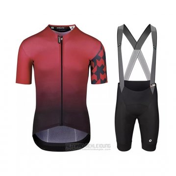 2021 Fahrradbekleidung Assos Tief Rot Trikot Kurzarm und Tragerhose