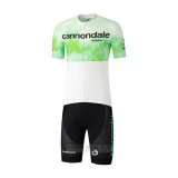2021 Fahrradbekleidung Cannondale Wei Grun Trikot Kurzarm und Tragerhose
