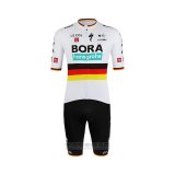 2022 Fahrradbekleidung Bora-hansgrone Wei Trikot Kurzarm und Tragerhose