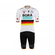 2022 Fahrradbekleidung Bora-hansgrone Wei Trikot Kurzarm und Tragerhose