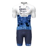 2022 Fahrradbekleidung Israel Cycling Academy Blau Wei Trikot Kurzarm und Tragerhose