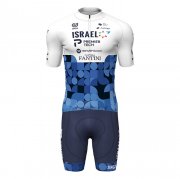 2022 Fahrradbekleidung Israel Cycling Academy Blau Wei Trikot Kurzarm und Tragerhose