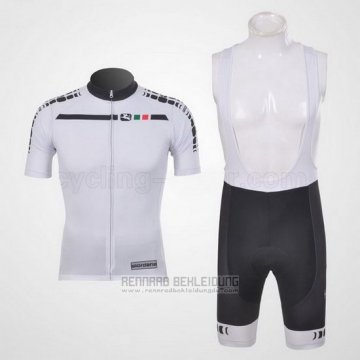 2011 Fahrradbekleidung Giordana Wei Trikot Kurzarm und Tragerhose