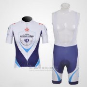 2011 Fahrradbekleidung Pearl Izumi Wei und Blau Trikot Kurzarm und Tragerhose