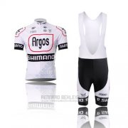 2013 Fahrradbekleidung Argos Shwarz und Wei Trikot Kurzarm und Tragerhose