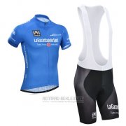 2014 Fahrradbekleidung Giro D'italien Blau Trikot Kurzarm und Tragerhose