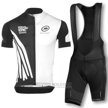 2016 Fahrradbekleidung Assos Wei und Shwarz Trikot Kurzarm und Tragerhose