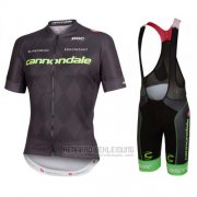 2016 Fahrradbekleidung Cannondale Shwarz Trikot Kurzarm und Tragerhose