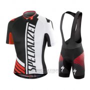 2016 Fahrradbekleidung Specialized Licht Shwarz und Wei Trikot Kurzarm und Tragerhose