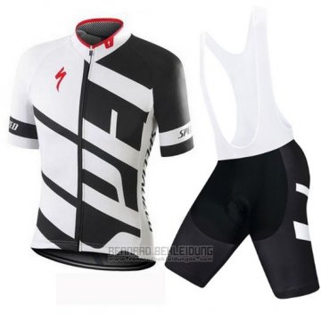 2016 Fahrradbekleidung Specialized Wei und Shwarz Trikot Kurzarm und Tragerhose(4)