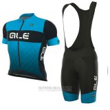 2017 Fahrradbekleidung ALE R-ev1 Rumbles Blau Trikot Kurzarm und Tragerhose