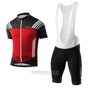 2017 Fahrradbekleidung Loffler Shwarz und Rot Trikot Kurzarm und Tragerhose