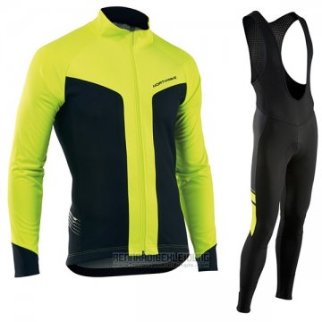 2017 Fahrradbekleidung Nalini Northwave Ml Gelb und Shwarz Trikot Langarm und Tragerhose